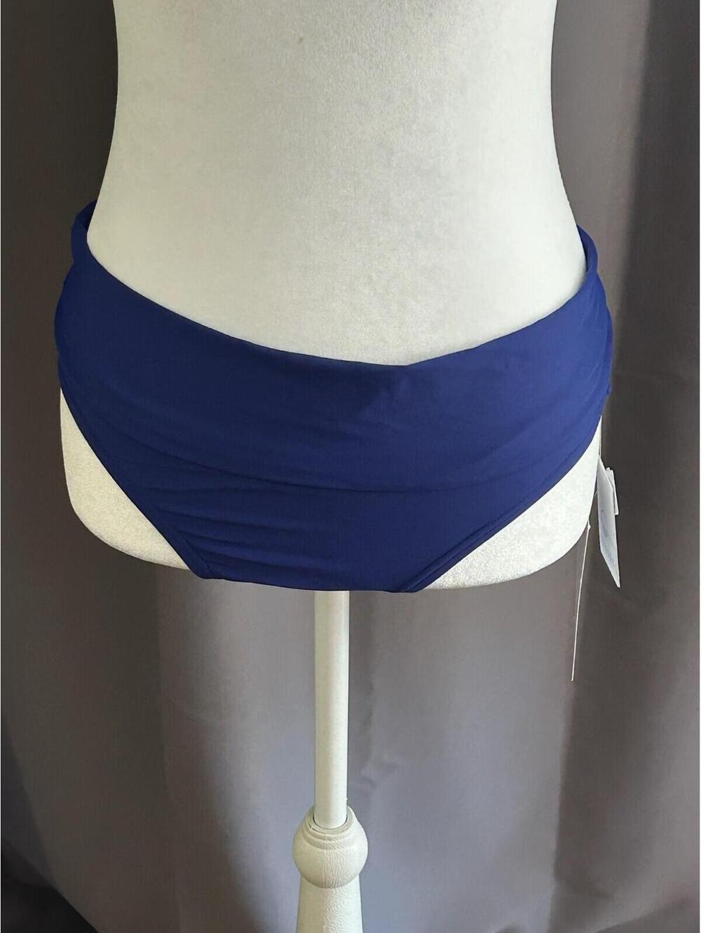 Sunsets Unforgettable Bottom Indigo Mid Rise Scrunch Hipster Swim Large NWT